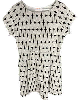 RENEE C. Stitch Fix Addae Textured Ivory Black Sleeveless Knit Dress PXL NEW NWT
