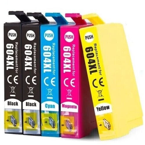5 Cartucce T604XL Compatibili per EPSON XP2200/3200/4200, WF2910/2930/2950
