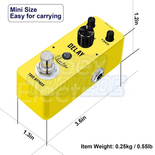 Rowin Delay Pedal Analog Vintage Delay Guitar Effector - Bild 5 von 7