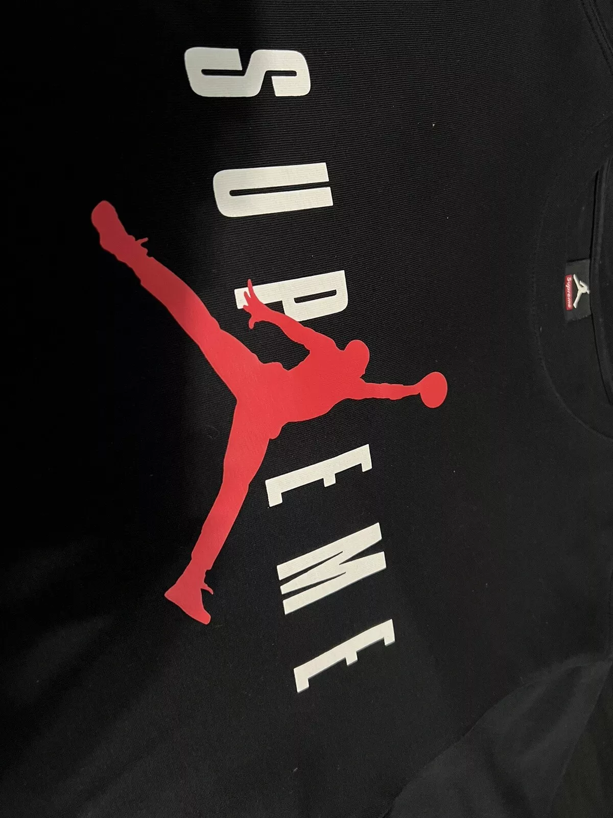 T shirt noir d'occasion Supreme Jordan FW15 taille moyenne homme
