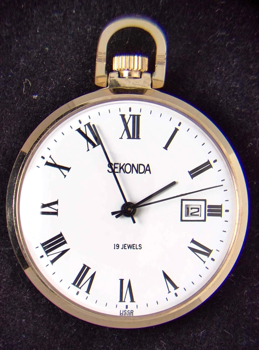 Reloj Bolsillo Sekonda URSS Hombre Manual 2614.H Vintage -- Funcionando