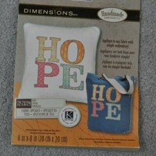 Dimensions Handmade Embroidery Kit Fabric Applique Hope 72-73724 New in Package