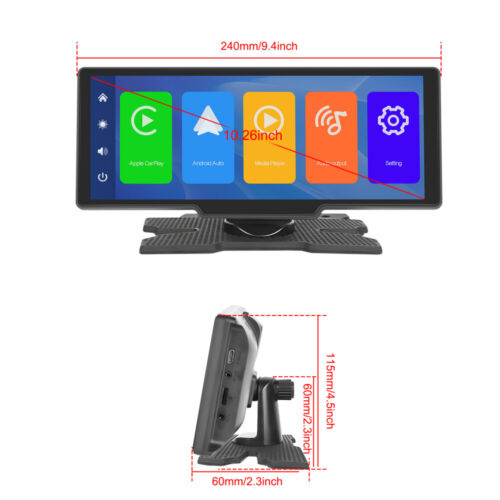 10.26" 2K Wireless CarPlay Android Auto Touchscreen Auto Tragbares AutoRadio FM - Bild 13 von 16