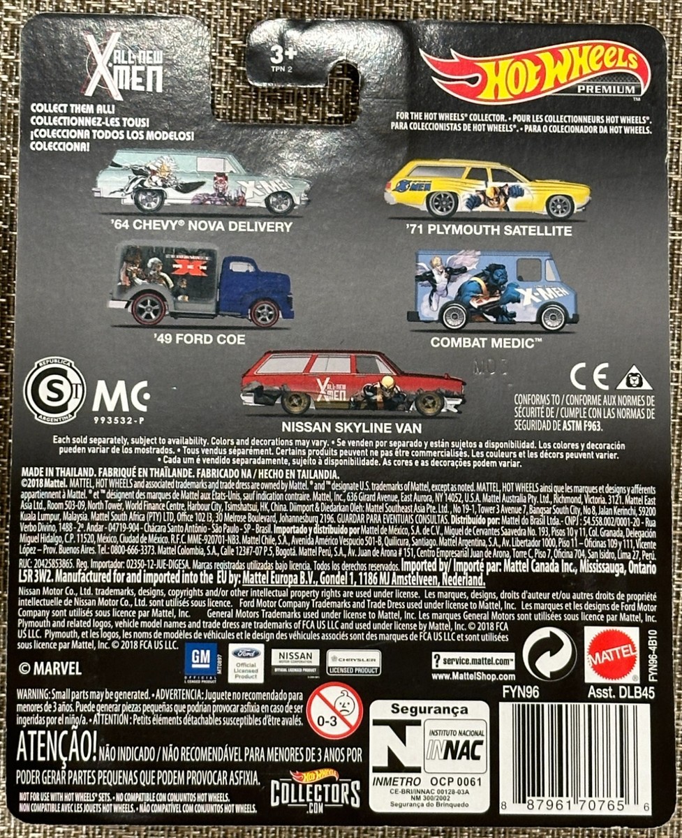 2019 Hot Wheels Premium All New X Men Nissan Skyline Van 1/64