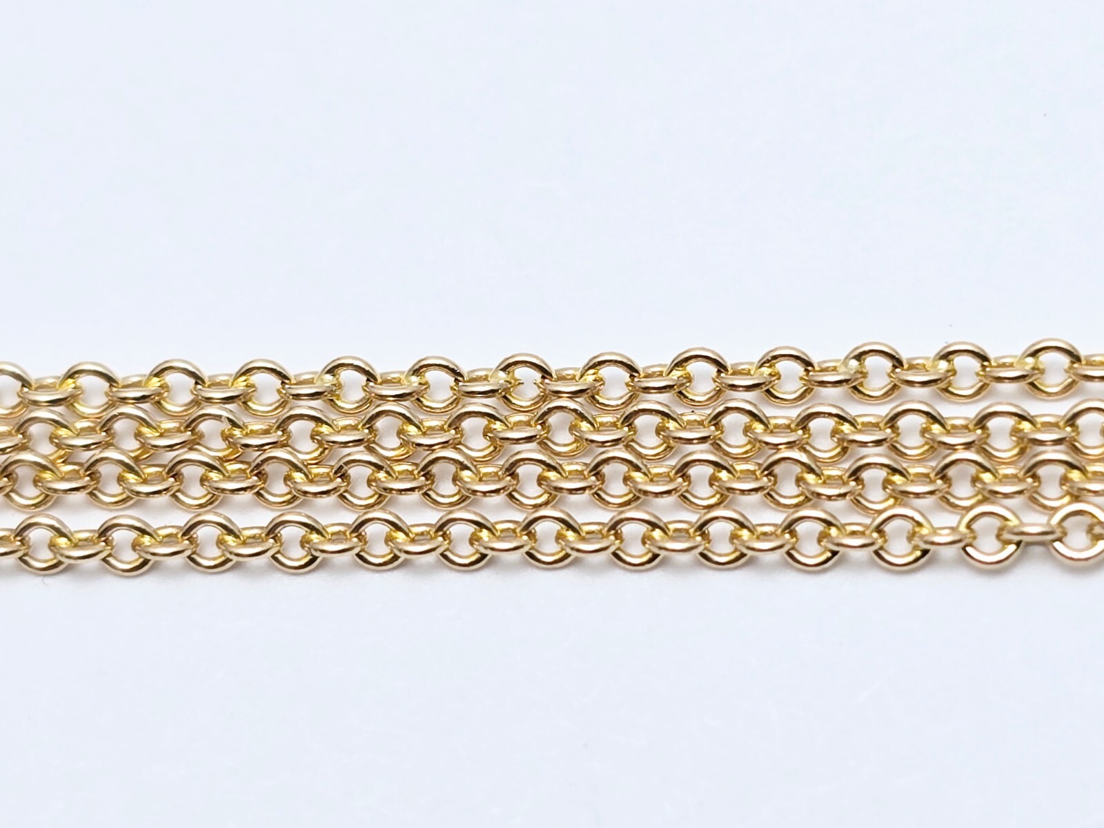 Unique Thin 10K Solid Yellow Gold Designer Cable … - image 7