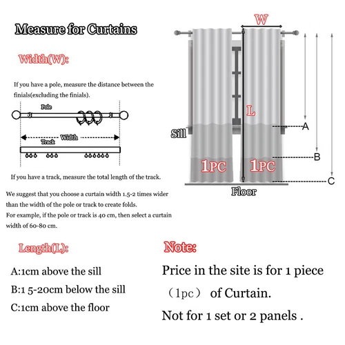 Blockout Short Window Curtains Draperies Shade Drapes Panel Living Room Kitchen - Bild 3 von 38