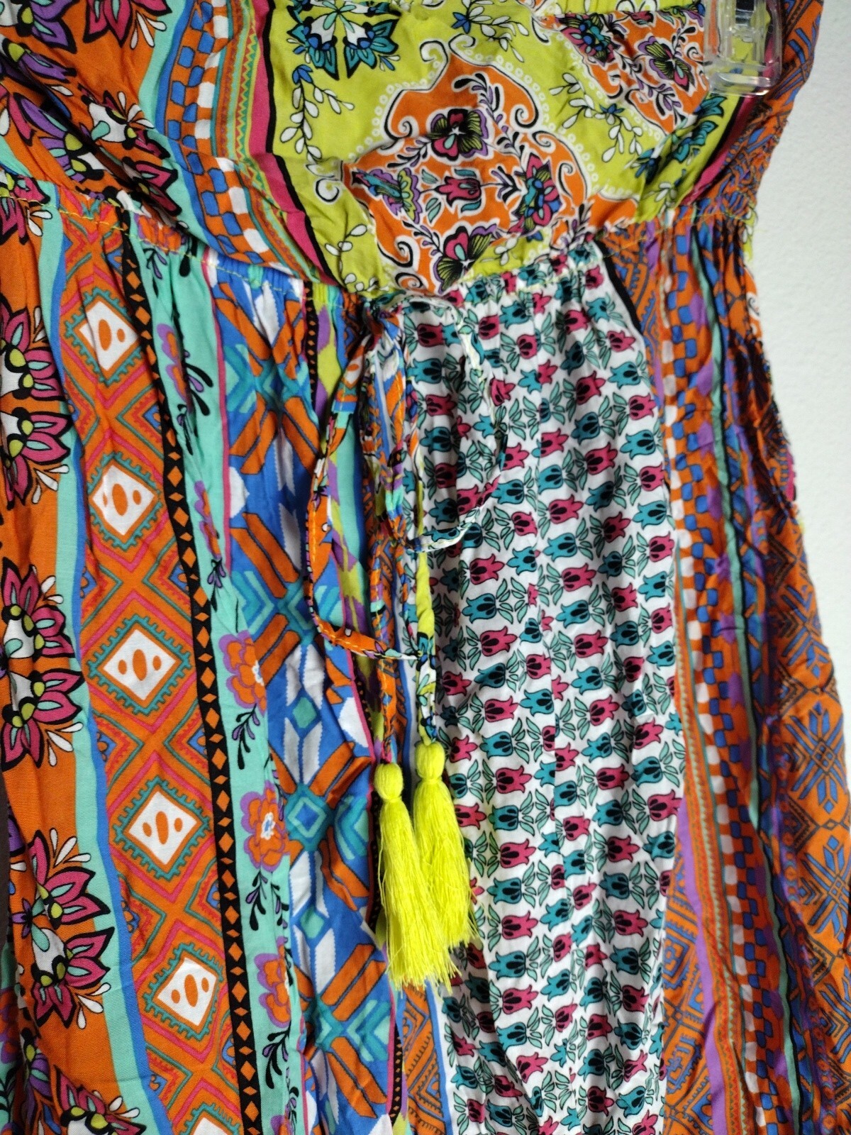 Flying Tomato Vibrant Colorful Patchwork Print Bo… - image 4