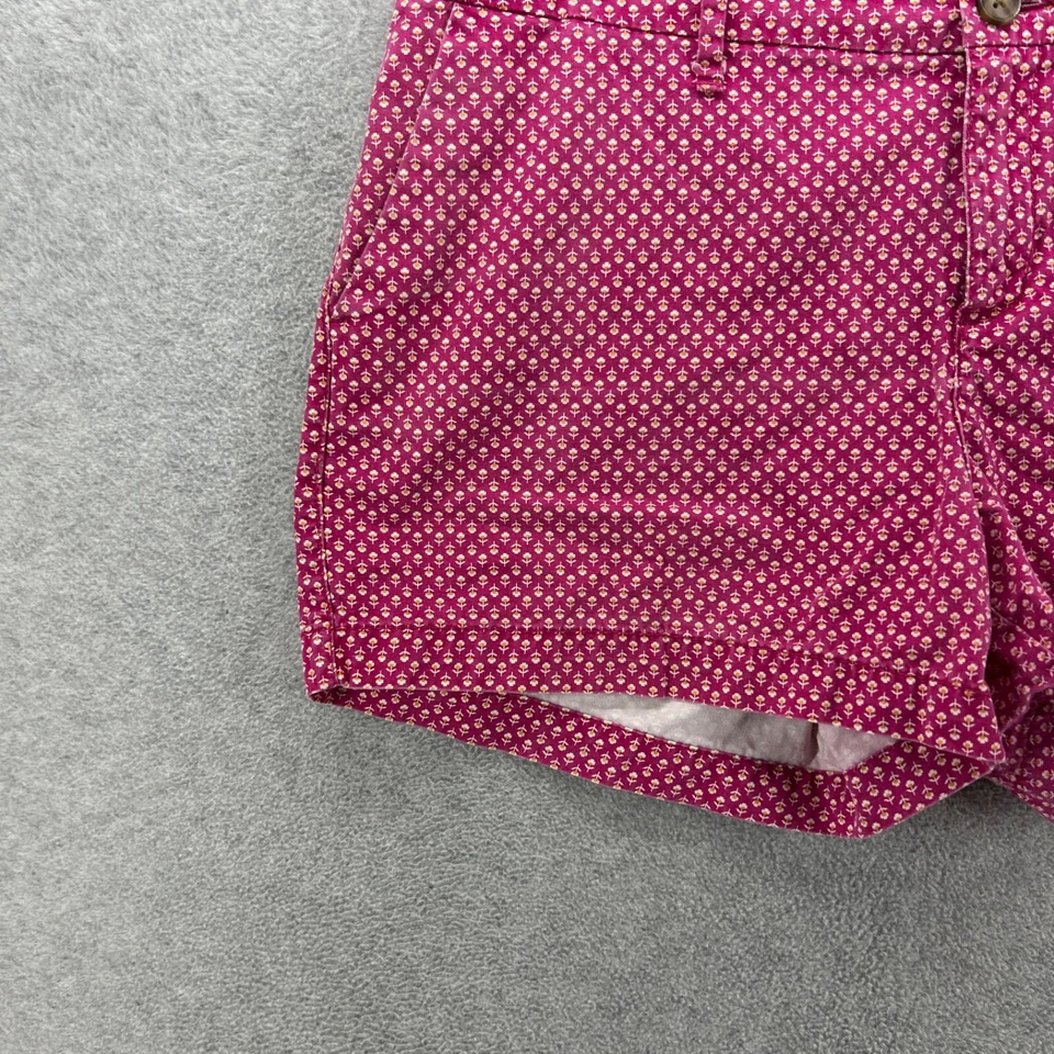 Pantalones Cortos Old Navy Para Mujer Talla 10 Rosa Flores Chino Frente Plano Algodón Lona Foto 2 de 4