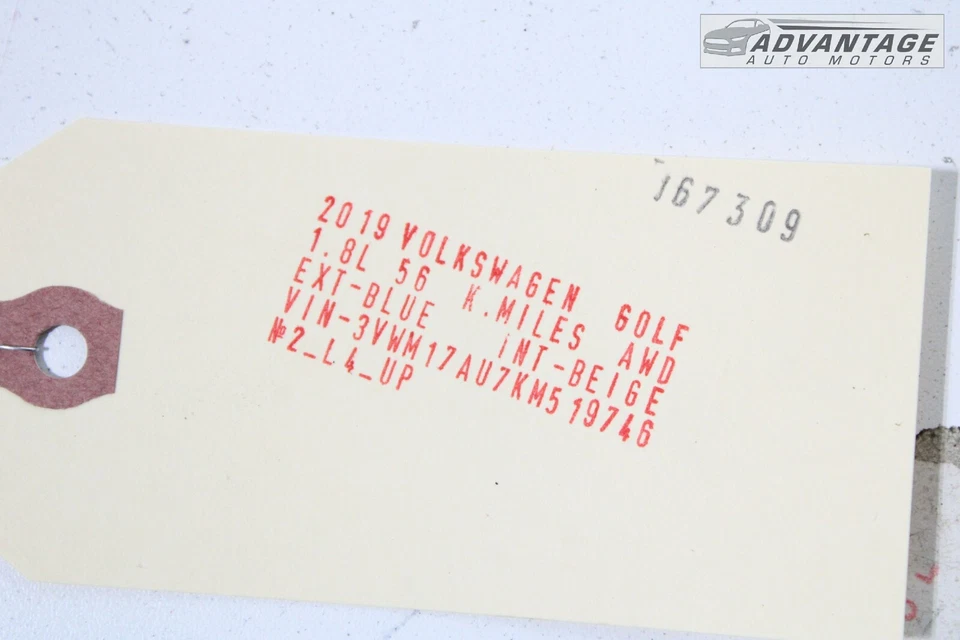 Volkswagen Golf Alltrack 2017-2019 1,8 L refrigerante manguera tubo OEM Foto 4 de 4