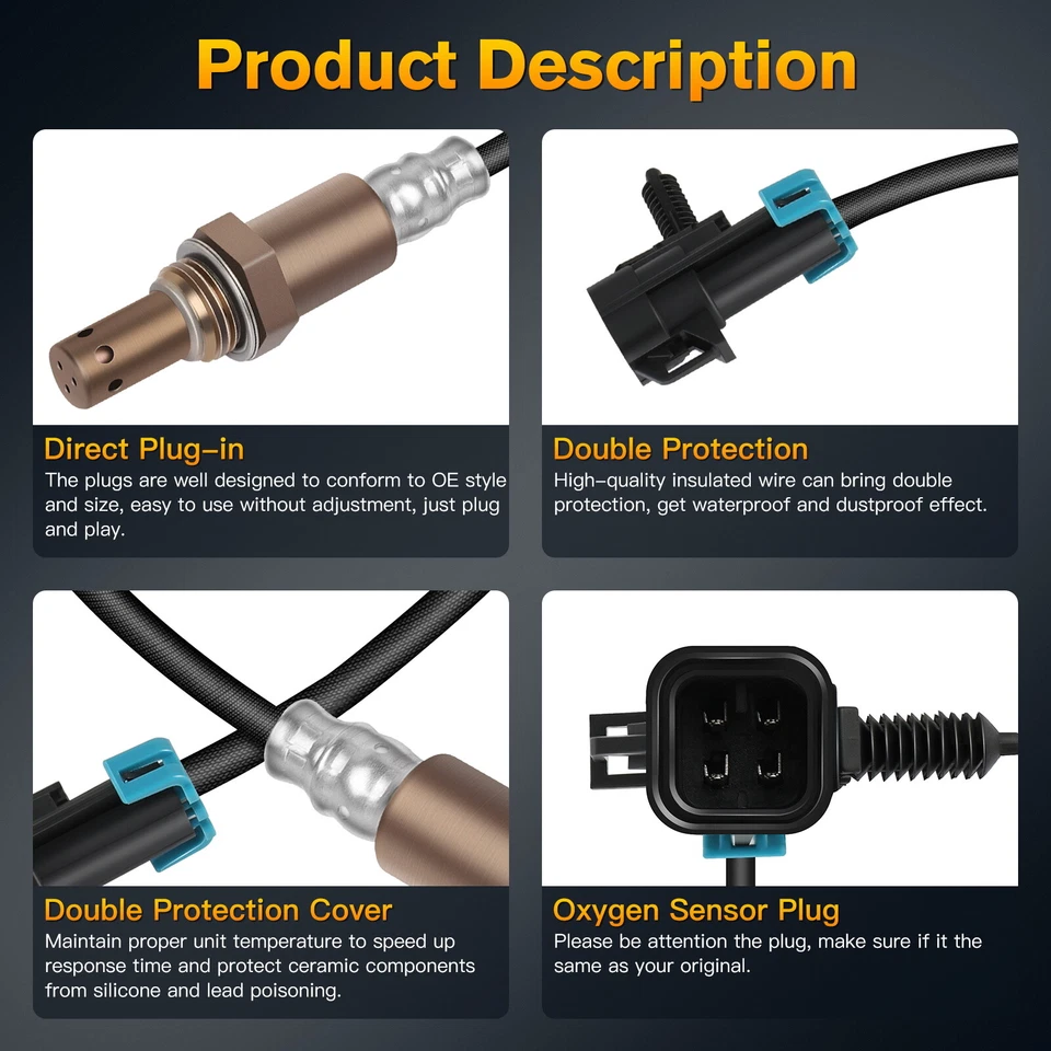 Sensor de oxígeno O2 02 para Chevrolet C1500 2500 3500 1996-1999 aguas abajo ES10076A Foto 2 de 4