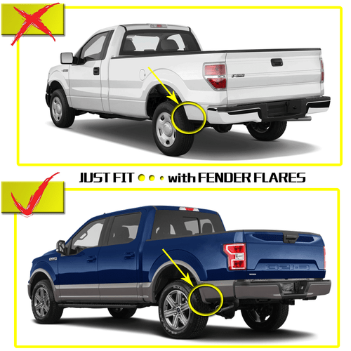 4x Splash Guard Mud Flaps for Ford F-150 2015-2020 w/ Fender Flares Front & Rear - Picture 2 of 11
