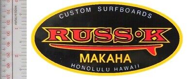 Vintage Retro Surfing Hawaii Russ-K Custom Makaha Surfboards Vintage Retro Surfing Hawaii Russ-K Custom Makaha Surfboards