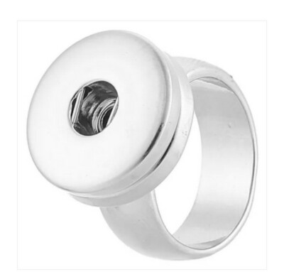 Snap Jewelry Silver Plated Ring fits18-20mm Ginger Style Charms Choose Sizes New