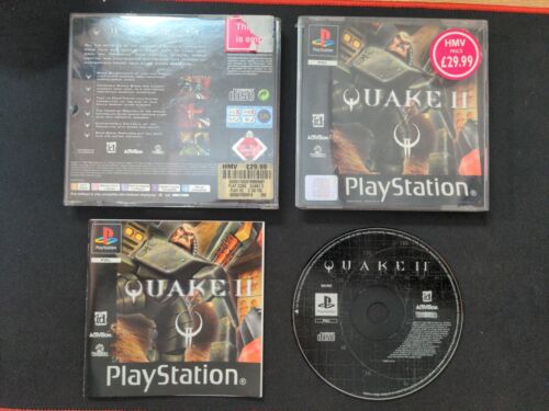 Quake II Sony PlayStation Etiqueta SLES 01534 Black
