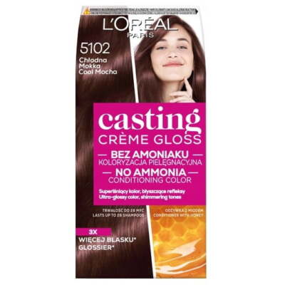 3600523807024 L'Oreal Paris Casting Creme Gloss farba do włosów 5102 Chłodna Mok