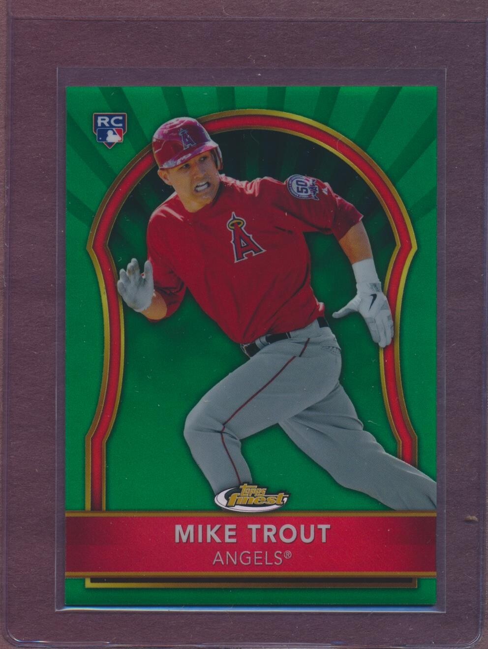 2011 Topps Finest /199 Green Refractor Mike Trout #94 RC NM-MT+ DEAD CENTERED