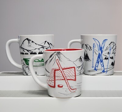 Tim Hortons Coffee Mugs Ltd Collector 2018 Series Hockey Net Skis