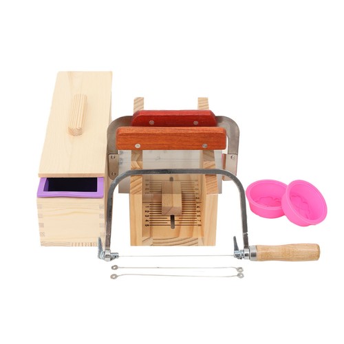 Juego de 9 cortajabones molde de silicona con caja de madera fabricación de jabón DIY - Imagen 7 de 12