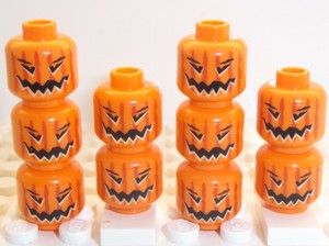 lego head pumpkin