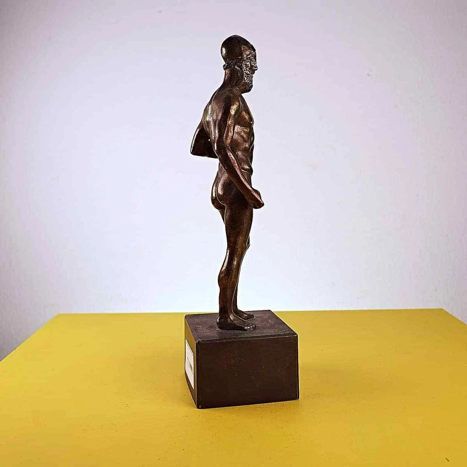 statua vintage in metallo, bronzo di riace - Immagine 4 di 4