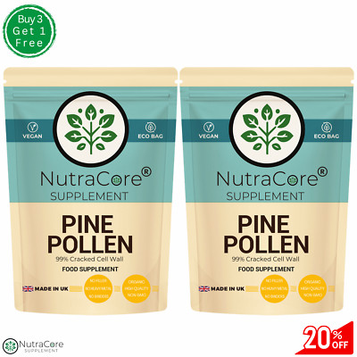 Pinienpollen Kapsel, 8000mg (99% Cracked Cell) - Testosteron & Schlafmittel - 180 Kapseln