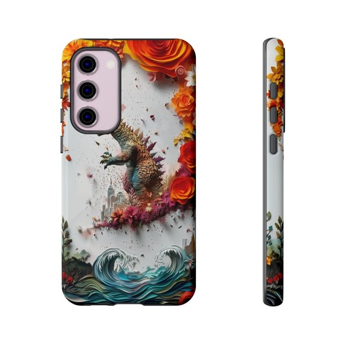 Phone Ink - Tough Case for iPhone Galaxy Pixel - Dino Monster Kaiju Paper Cut - Picture 132 of 191