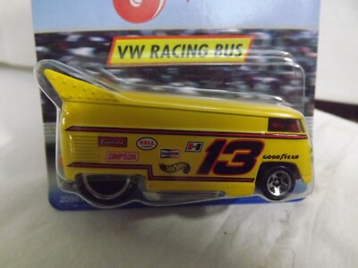 1999 Hotwheels Yellow Jiffy Lube VW Racing Bus VW Drag Bus 1