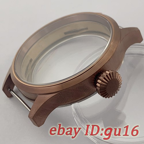 43mm Cristal Zafiro Estuche Reloj Ajuste ETA 6497/6498 Gaviota 3600 3620 Movimiento - Imagen 5 de 9