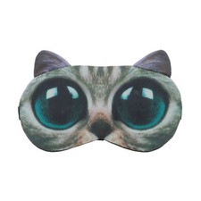 1 Pc Portable Cat Sleep Mask for Hotel Gray