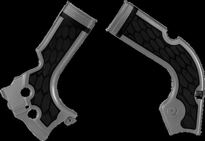 Acerbis X Grip Frame Guards Silver Black for Honda CRF250R 14-17