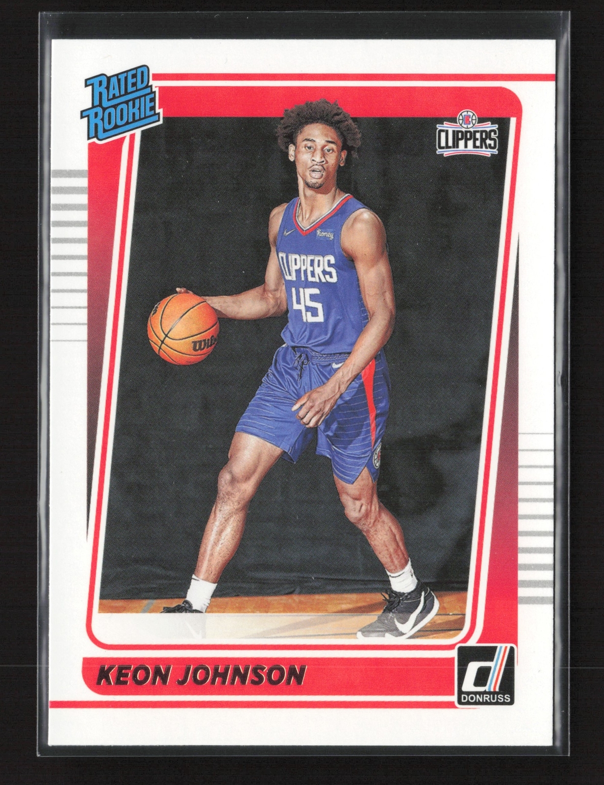 2021-22 Panini Donruss Keon Johnson RC #242 Los Angeles Clippers