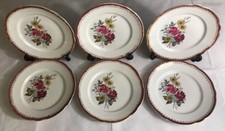 Lot3 Di 6 Grandi Piatti IN Mezza Porcellana Firmata Fb Decoro Floreale D 23,5 CM