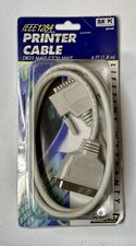 InterAct IEEE1284 Parallel Printer Cable 6 Ft DB25 Male to Centronics 36 Male