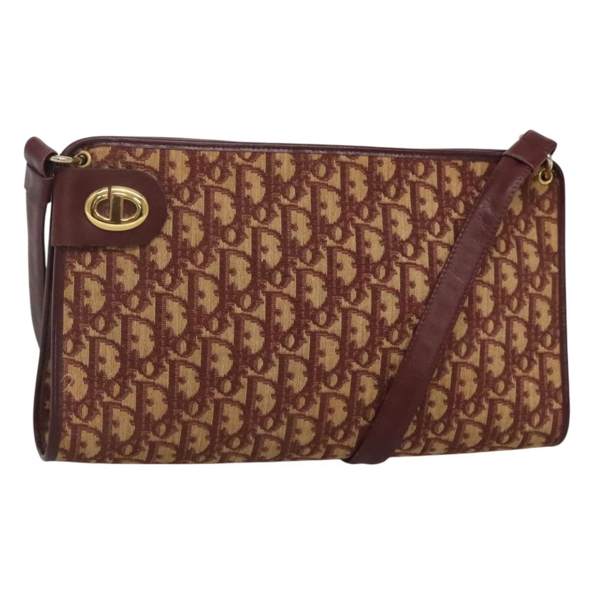 Sac bandoulière Christian Dior trotteur toile rouge authentique ep8095
