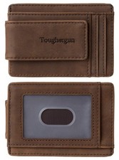 Money Clip RFID Front Pocket Wallet Men Leather Slim Minimalist Wallet