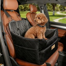 Pet Car Seat for Dogs  Cats,30/35 lbs Max, Quilted Soft Fabric, Universal Fit