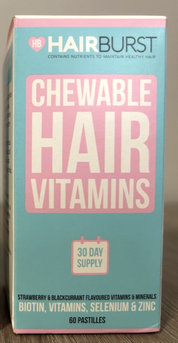 HAIRBURST CHEWABLE HAIR VITAMINS & MINERALS 60 PASTILLES 30 DAY SUPPLY