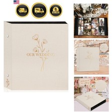 Wedding Photo Album 4x6 600 Pocket Photos Slip in, Linen Cover Large Capacity...