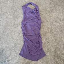 Women’s Small Urban Outfitters Pina Shimmer Cowl Neck Halter Mini Dress Purple