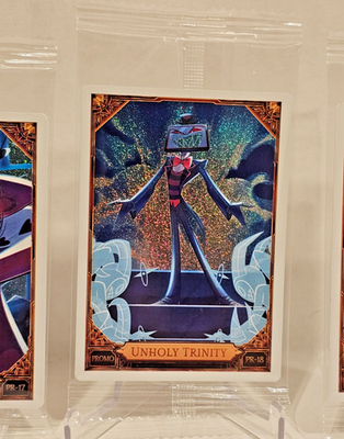 UNHOLY TRINITY Hazbin hotelハズビンホテル 限定カード Hazbin Hotel Promo Trading Card Foil Unholy Trinity PR-17, PR-18