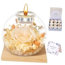 Gifts for Women Birthday Gifts for Women Preserved Real Rose in Champagne