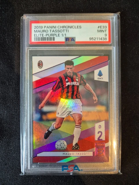 2019-20 Panini Chronicles Serie A Mauro Tassotti Elite Purple 1/1 PSA