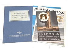 American Brass Co Waterbury CT Anaconda Fittings Catalog & Booklets Lot 1934