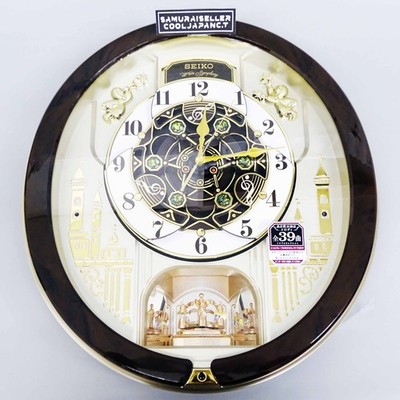Seiko clock radio wave analogue Triple Selection Melody Pearl