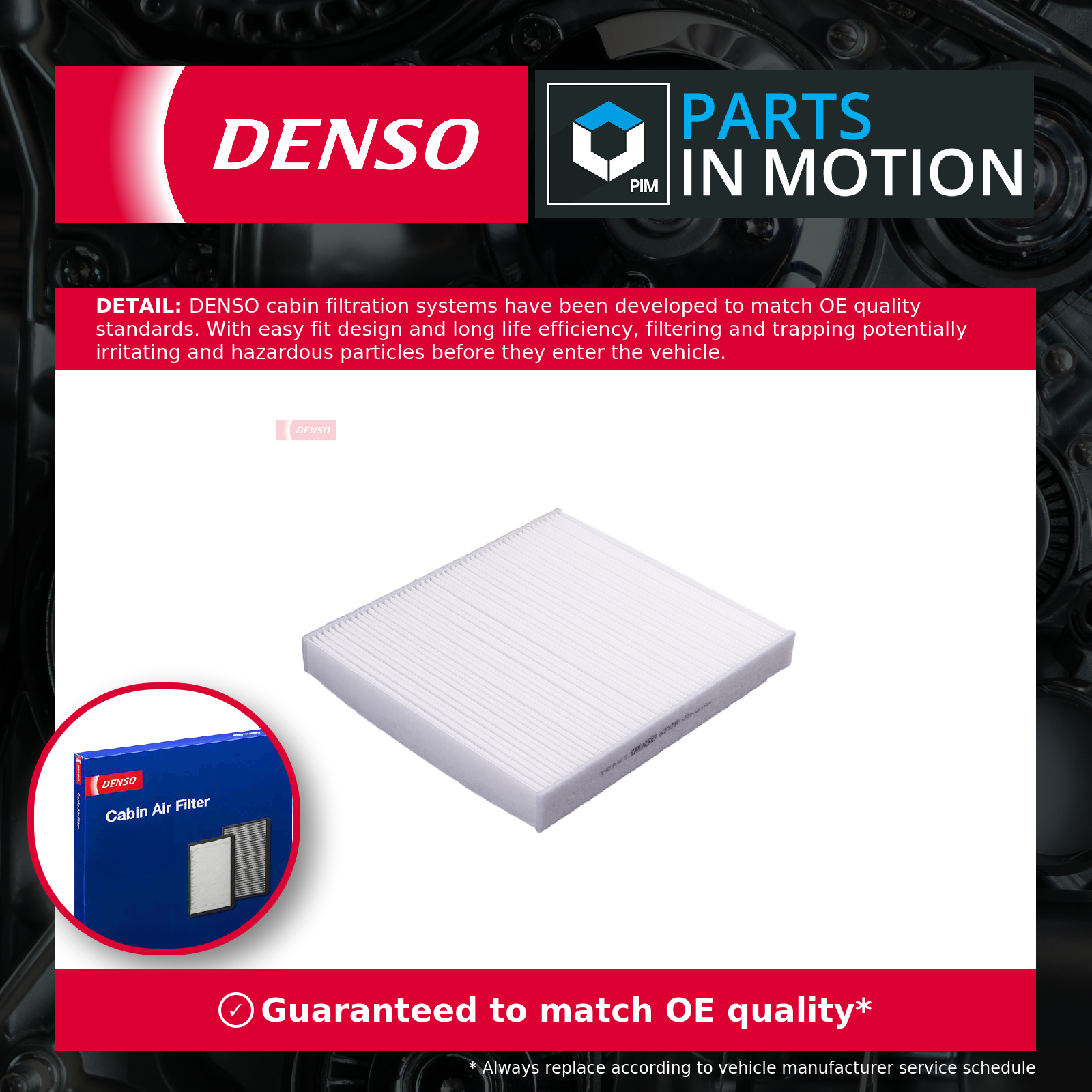 Cabin filter Particulate Filter DCF575P DENSO for SEAT VW AUDI SKODA CUPRA - Image 3