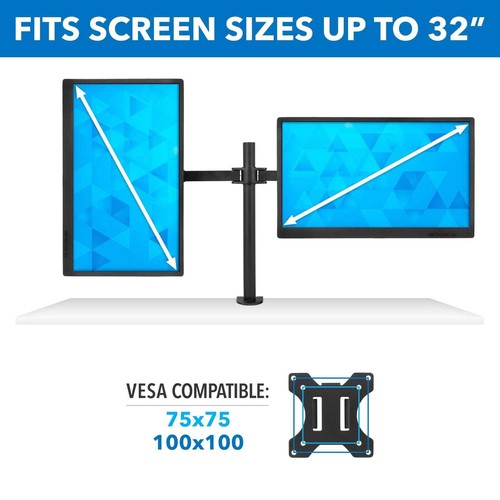 Full Motion Dual Monitor Desk Mount - Picture 3 of 9