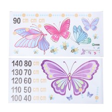 2 Sheets Baby Growth Chart Height Decal for Kids Room Living Room Nursery Room