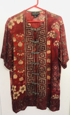 VTG Carole Little Tunic Top Sz 10 Boho Asian Cottagecore Fairygrunge Whimsical