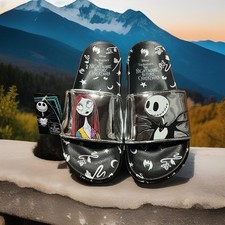 Disney Nightmare Before Christmas Metallic Slides Size 7 Womens NWT