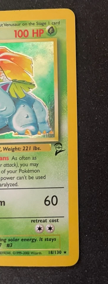 Venusaur 18/130 Holo Base 2 Set Holo Pokemon TCG - LP+ - Image 3 of 4